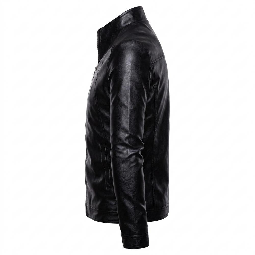 Lederjacken Outlet24 - Tibir | Tailliert Glatt Lederjacke Herren