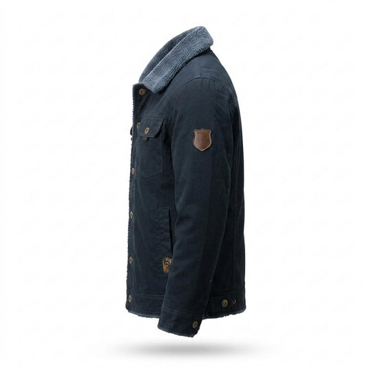 Lederjacken Outlet24 - Aedit | Gefüttert Geknöpft Jacke Herren