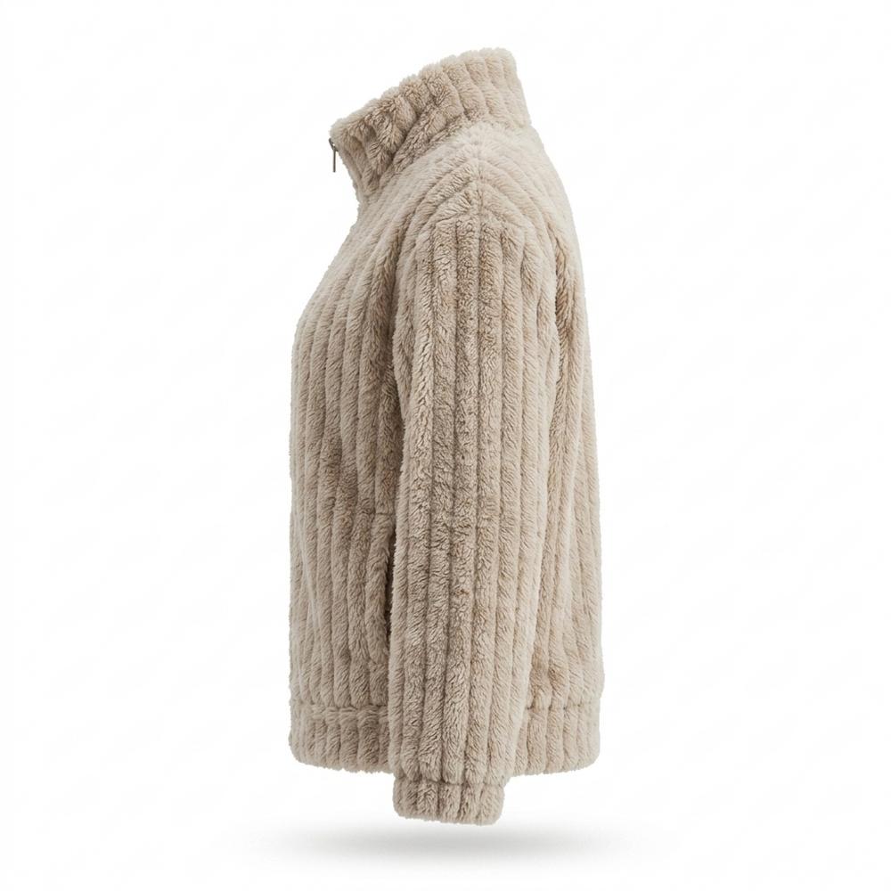 Lederjacken Outlet24 - Datus | Gerippt Flauschig Jacke Damen