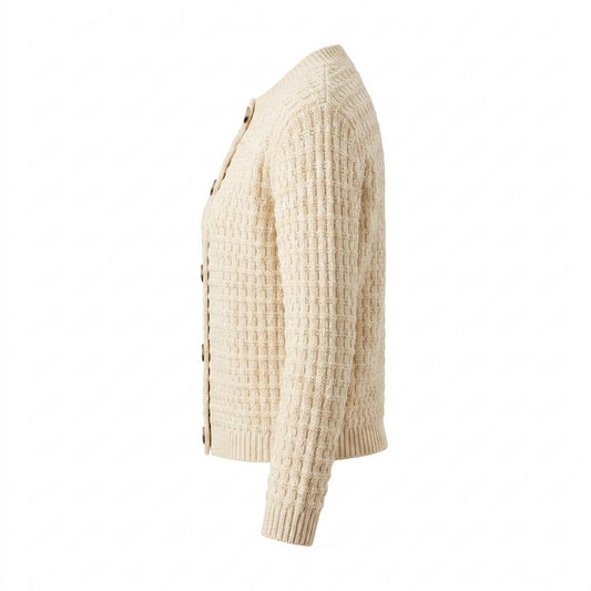Lederjacken Outlet24 - Cagum | Strukturierter Langärmliger Cardigan Damen