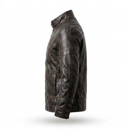 Lederjacken Outlet24 - Vasin | Figurbetont Gewaschen Lederjacke Herren