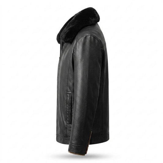 Lederjacken Outlet24 - Easim | Warm Gefüttert Lederjacke Herren