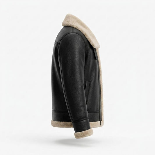 Lederjacken Outlet24 - Yovet | Genarbte Gefütterte Lederjacke Herren