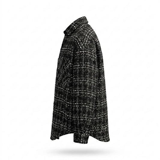 Lederjacken Outlet24 - Kezan | Strukturiertes Kariertes Hemd Unisex