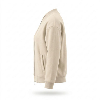 Lederjacken Outlet24 - Zufer | Reißverschluss Sweatstoff Jacke Damen