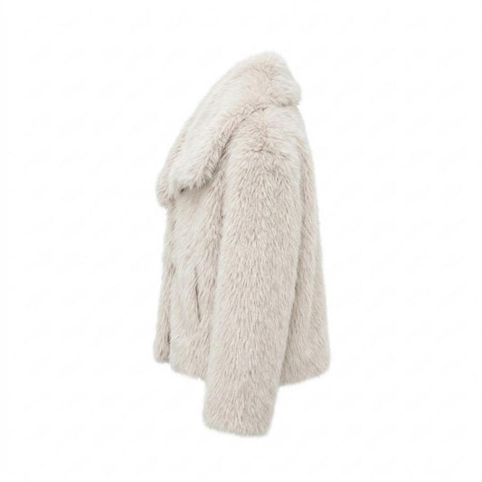 Lederjacken Outlet24 - Taher | Flauschig Kurzgeschnitten Jacke Damen