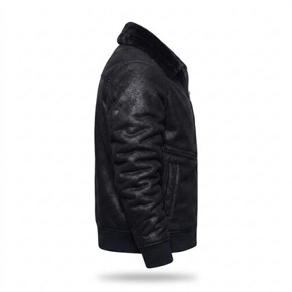 Lederjacken Outlet24 - Migim | Gefüttert Strukturiert Lederjacke Herren