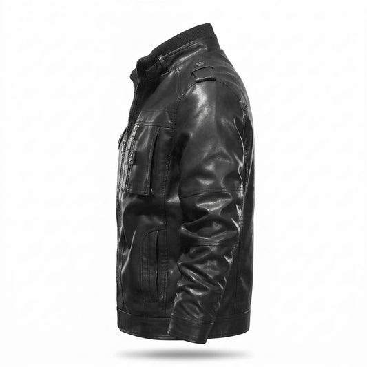 Lederjacken Outlet24 - Culok | Gefüttert Reißverschluss Lederjacke Herren