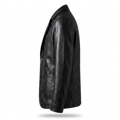 Lederjacken Outlet24 - Dapit | Gefüttert Geknöpft Lederjacke Herren