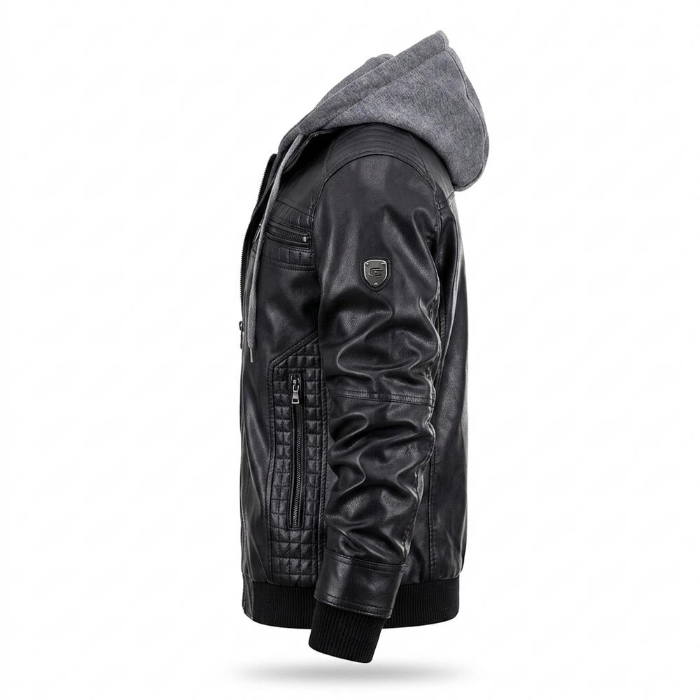 Lederjacken Outlet24 - Tovar | Gefütterte Gesteppte Lederjacke Herren