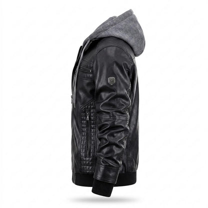 Lederjacken Outlet24 - Tovar | Gefütterte Gesteppte Lederjacke Herren