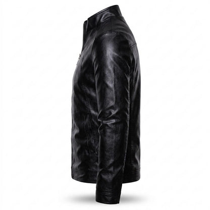 Lederjacken Outlet24 - Renov | Hochschließende Taillierte Lederjacke Herren