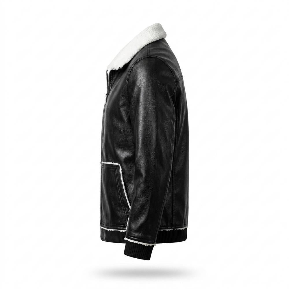 Lederjacken Outlet24 - Aowev | Gefüttert Sherpa Lederjacke Herren