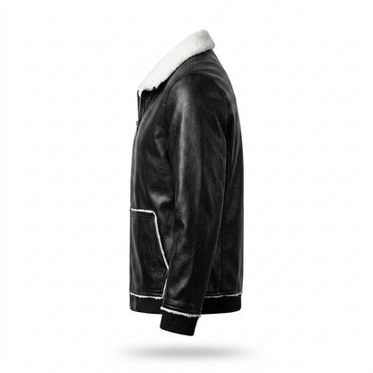 Lederjacken Outlet24 - Aowev | Gefüttert Sherpa Lederjacke Herren