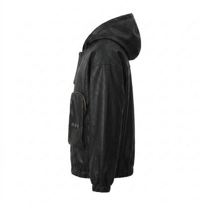 Lederjacken Outlet24 - Marim | Funktional Strukturiert Lederjacke Unisex
