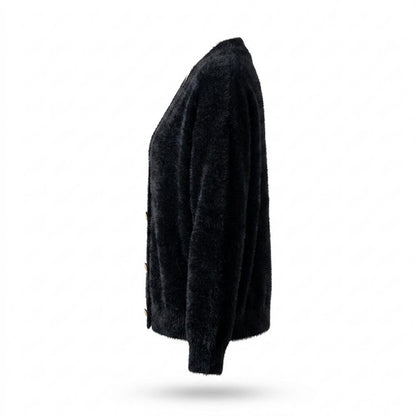 Lederjacken Outlet24 - Cimok | Flauschige Langärmlige Strickjacke Damen
