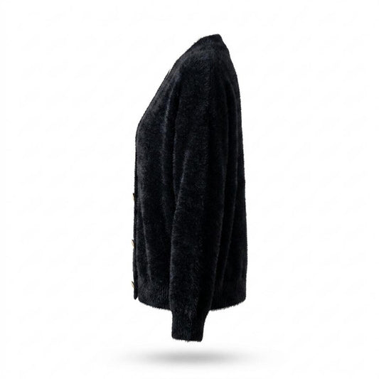 Lederjacken Outlet24 - Cimok | Flauschige Langärmlige Strickjacke Damen