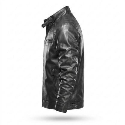 Lederjacken Outlet24 - Mevad | Gesteppt Gefüttert Lederjacke Herren
