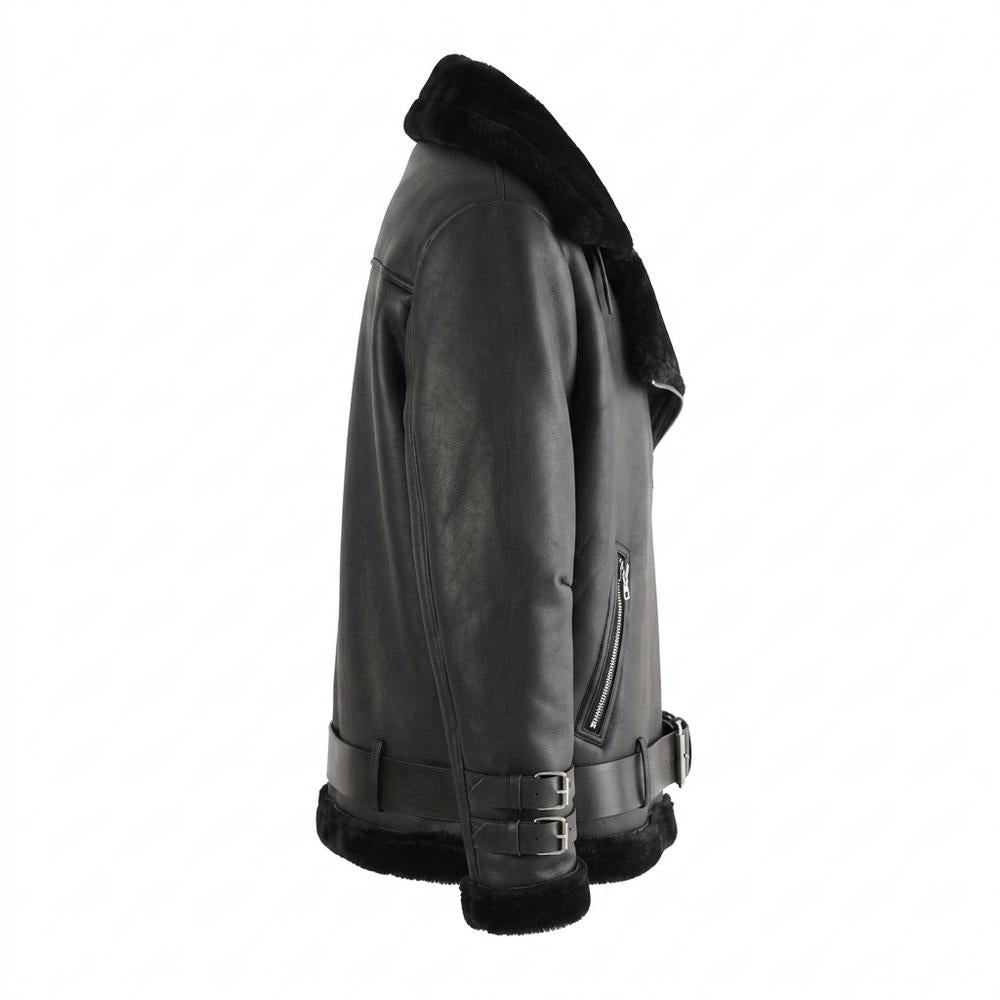 Lederjacken Outlet24 - Vuwit | Gefüttert Asymmetrisch Lederjacke Unisex