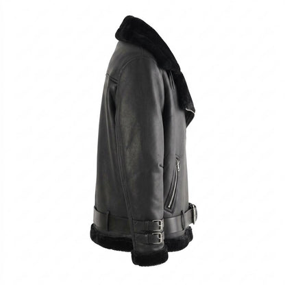 Lederjacken Outlet24 - Vuwit | Gefüttert Asymmetrisch Lederjacke Unisex