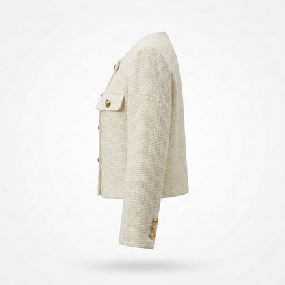 Lederjacken Outlet24 - Lihul | Strukturiert Kurzgeschnitten Jacke Damen