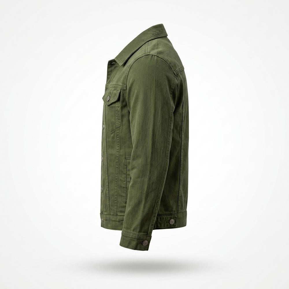 Lederjacken Outlet24 - Yemav | Geknöpfte Unifarbene Jacke Herren