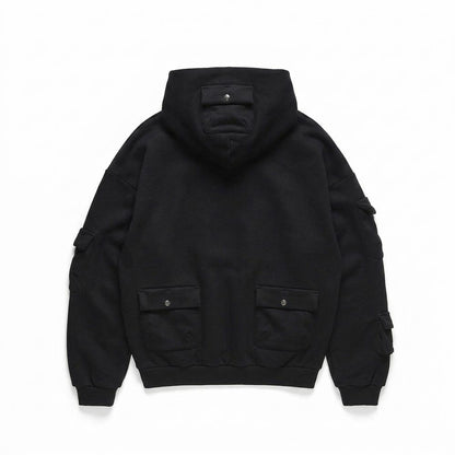 Lederjacken Outlet24 - Nufar | Aufgesetzt Weit Hoodie Unisex