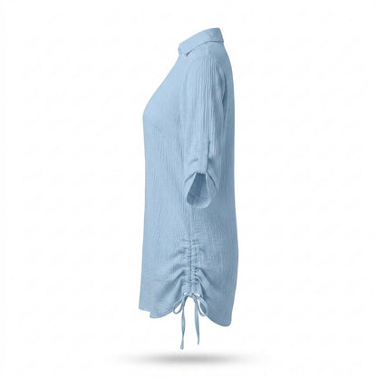 Lederjacken Outlet24 - Vepam | Geraffte Aufrollbare Tunika Damen