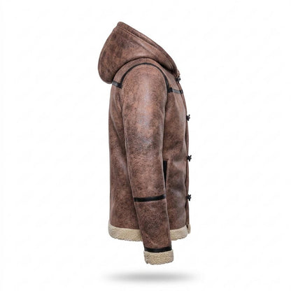 Lederjacken Outlet24 - Mater | Gefüttert Strukturiert Lederjacke Herren