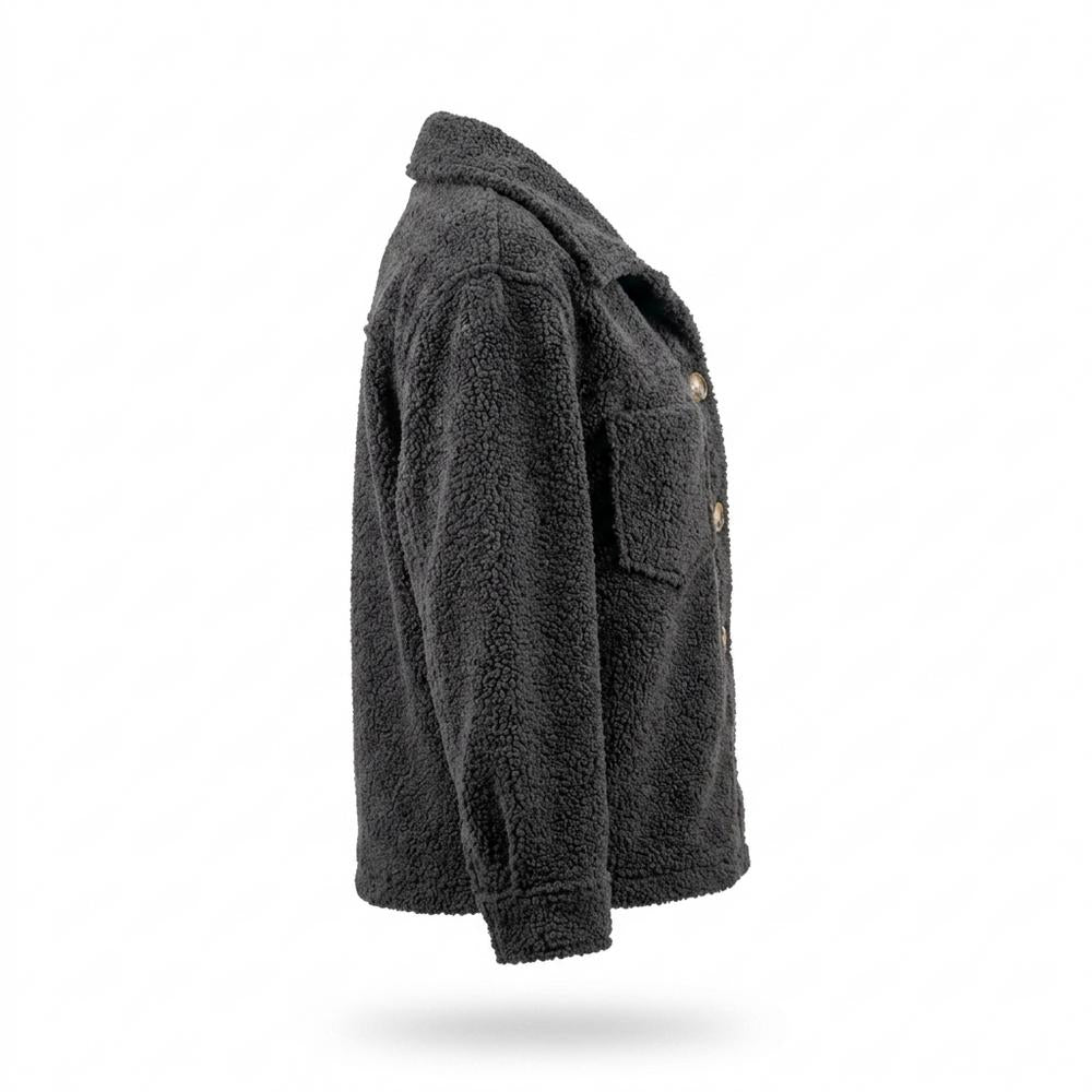 Lederjacken Outlet24 - Sepir | Strukturiert Geknöpft Jacke Damen
