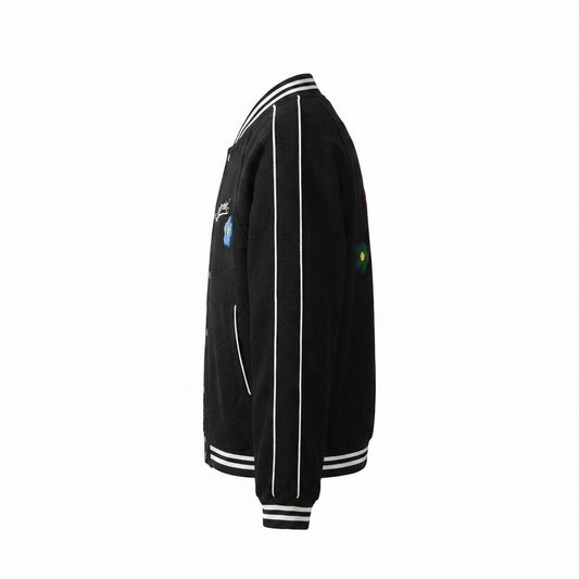Lederjacken Outlet24 - Yukov | Bestickt Paspeliert Jacke Unisex