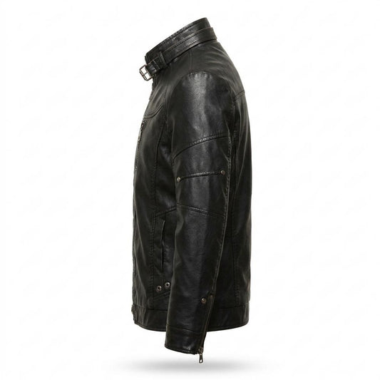 Lederjacken Outlet24 - Debus | Gefütterte Taillierte Lederjacke Herren