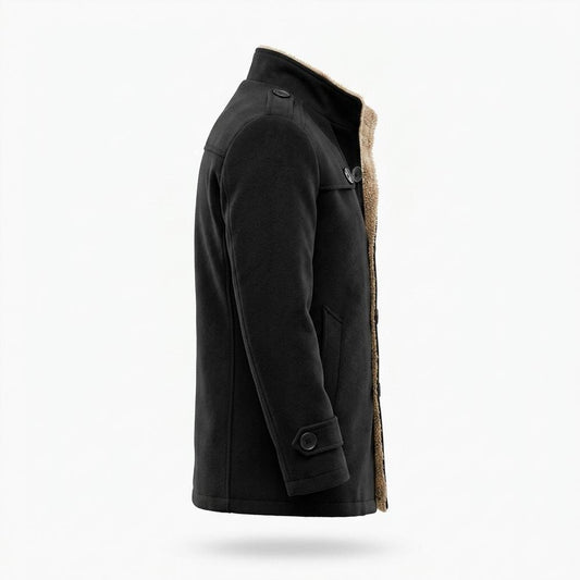 Lederjacken Outlet24 - Yihod | Gefütterter Woll Mantel Herren