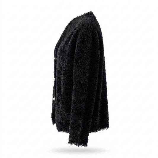 Lederjacken Outlet24 - Vepol | Flauschig Geknöpft Cardigan Damen