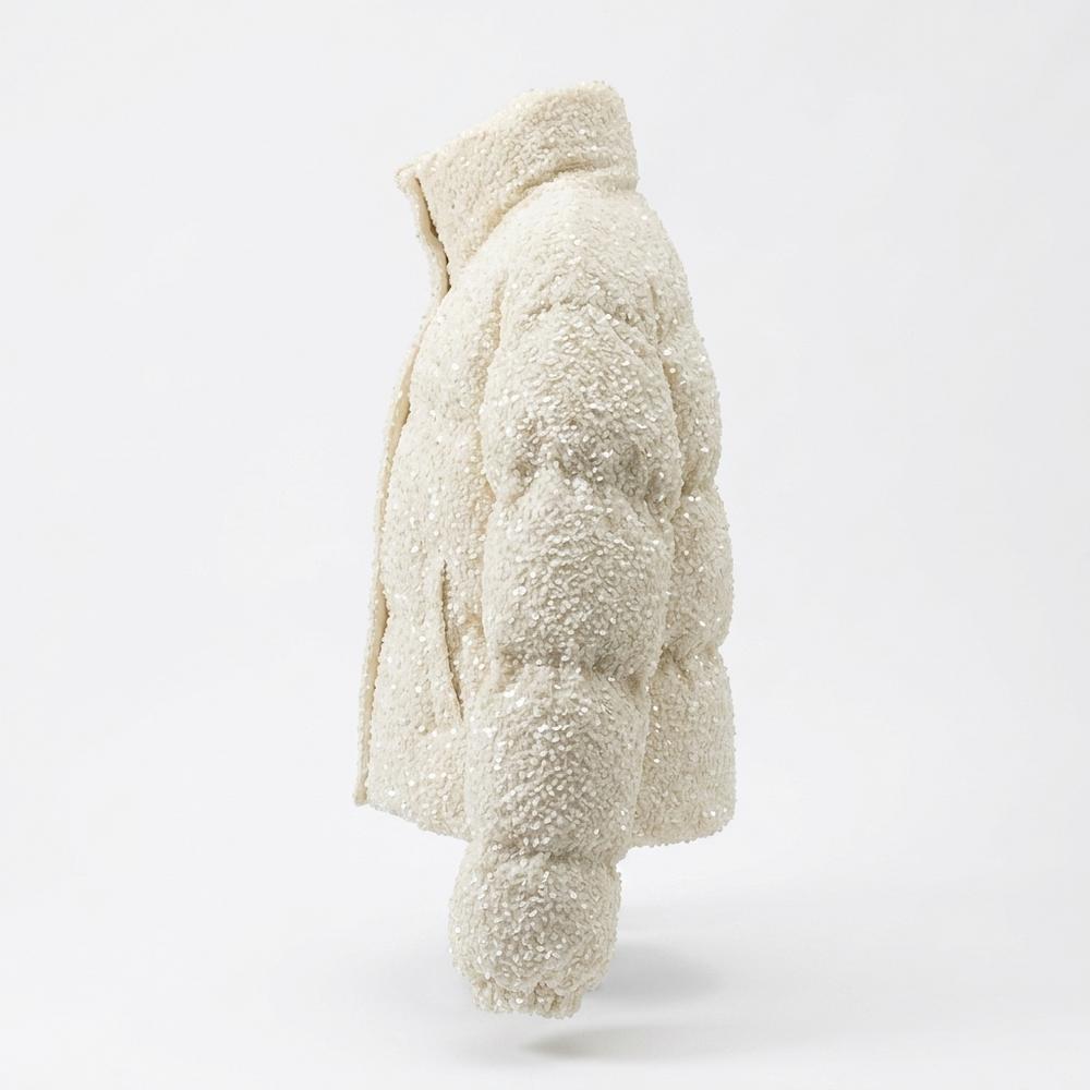 Lederjacken Outlet24 - Eihal | Paillettenbesetzt Wattiert Jacke Damen