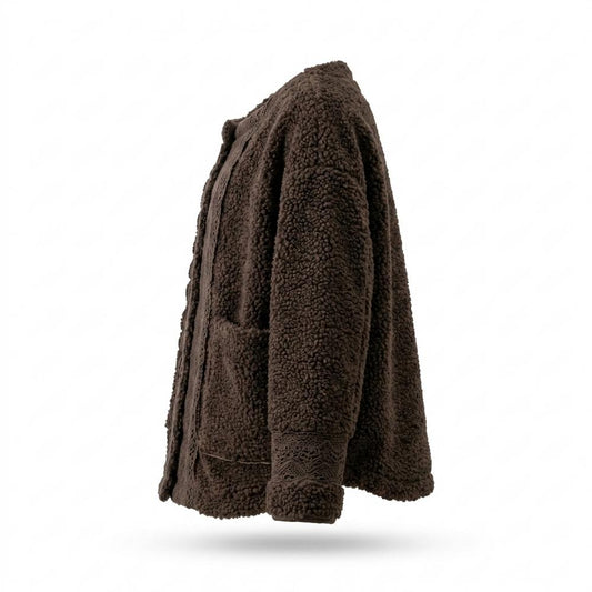 Lederjacken Outlet24 - Lubok | Strukturiert Kragenlos Jacke Damen