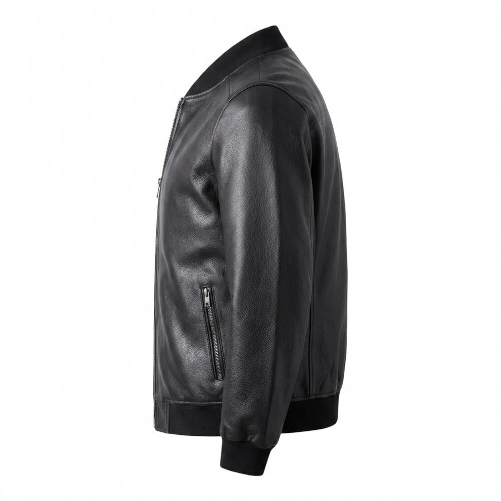 Lederjacken Outlet24 - Zuzad | Genarbte Gefütterte Lederjacke Herren