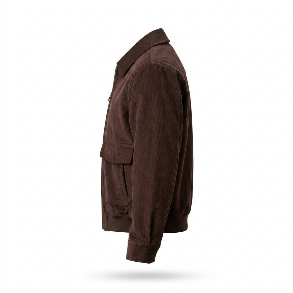 Lederjacken Outlet24 - Mipos | Gerippte Gefütterte Jacke Herren
