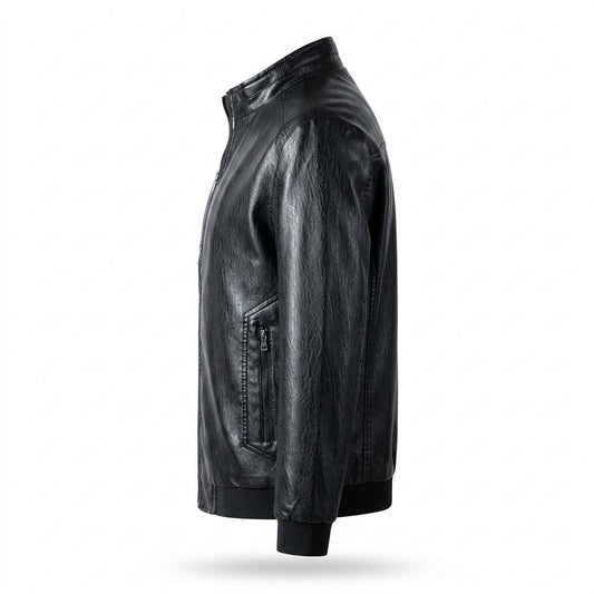 Lederjacken Outlet24 - Zimim | Strukturierte Gefütterte Lederjacke Herren