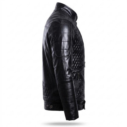 Lederjacken Outlet24 - Sagam | Gesteppt Tailliert Lederjacke Herren