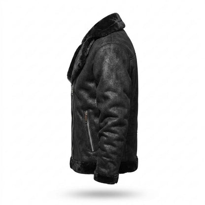Lederjacken Outlet24 - Serat | Gefüttert Asymmetrisch Jacke Herren