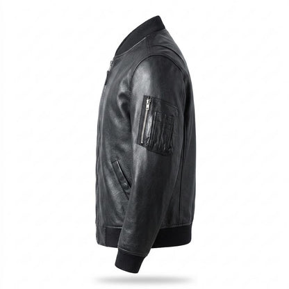 Lederjacken Outlet24 - Risol | Gesteppt Gefüttert Lederjacke Herren