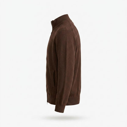 Lederjacken Outlet24 - Cohek | Strukturiert Hochgeschlossen Strickjacke Herren