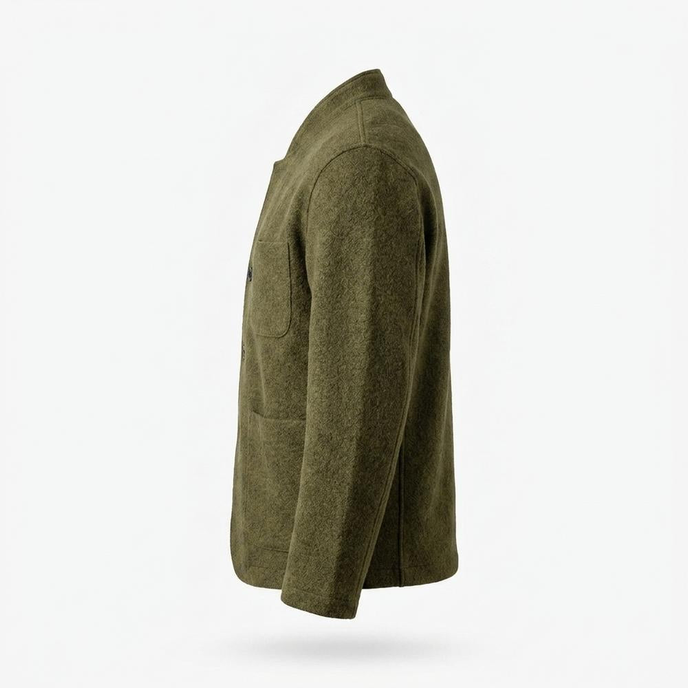Lederjacken Outlet24 - Vogum | Strukturiert Geknöpft Strickjacke Herren