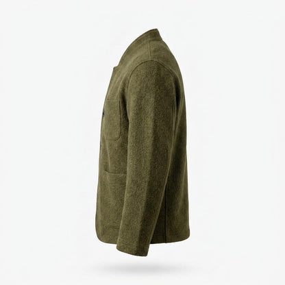 Lederjacken Outlet24 - Vogum | Strukturiert Geknöpft Strickjacke Herren