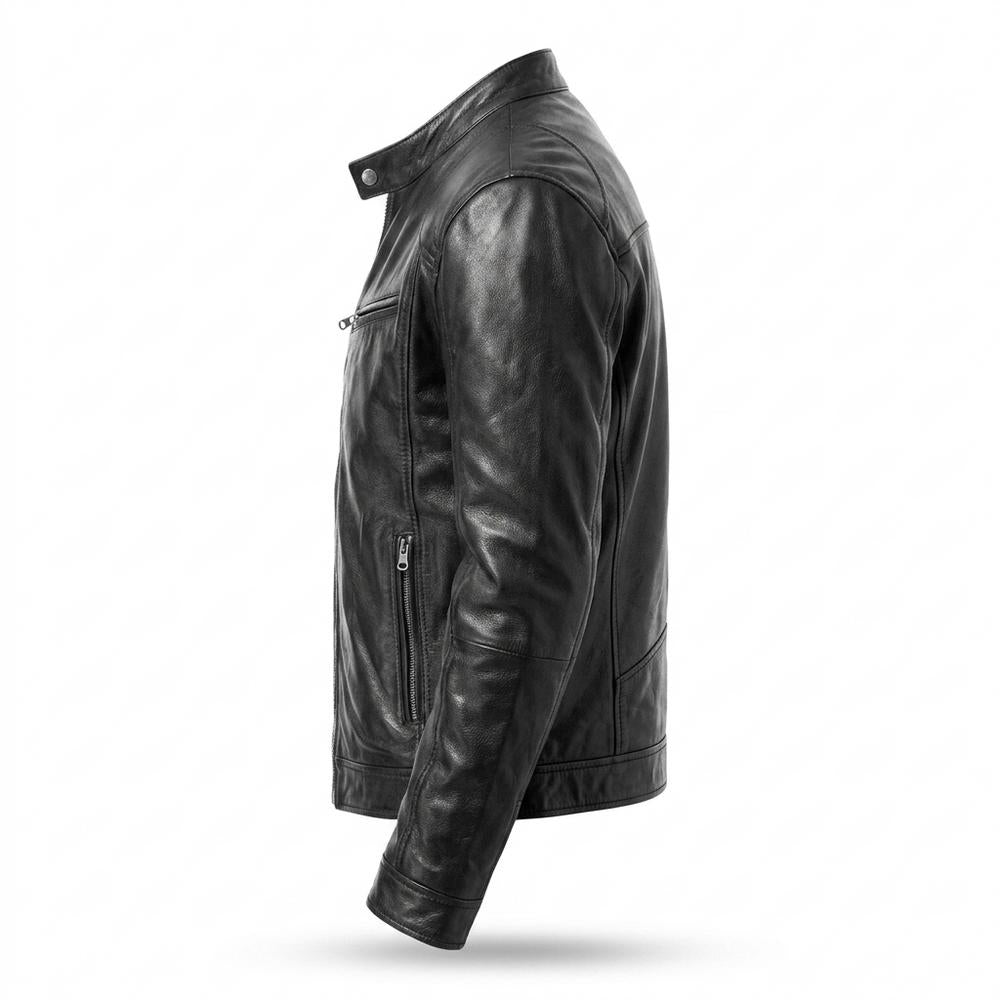 Lederjacken Outlet24 - Vufek | Gesteppte Taillierte Lederjacke Herren