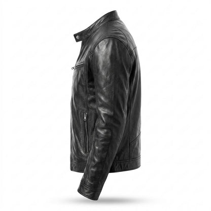 Lederjacken Outlet24 - Vufek | Gesteppte Taillierte Lederjacke Herren