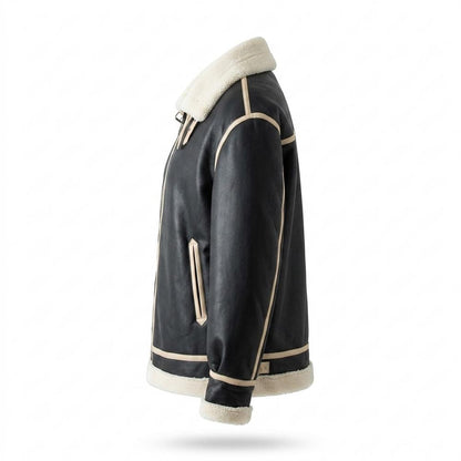 Lederjacken Outlet24 - Sifon | Gefüttert Abgesetzt Lederjacke Unisex