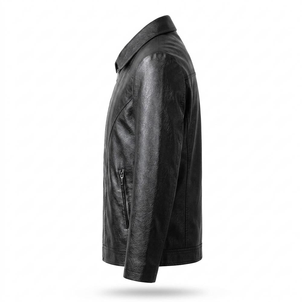 Lederjacken Outlet24 - Aelom | Glatte Schlichte Lederjacke Herren