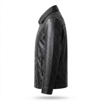 Lederjacken Outlet24 - Aelom | Glatte Schlichte Lederjacke Herren